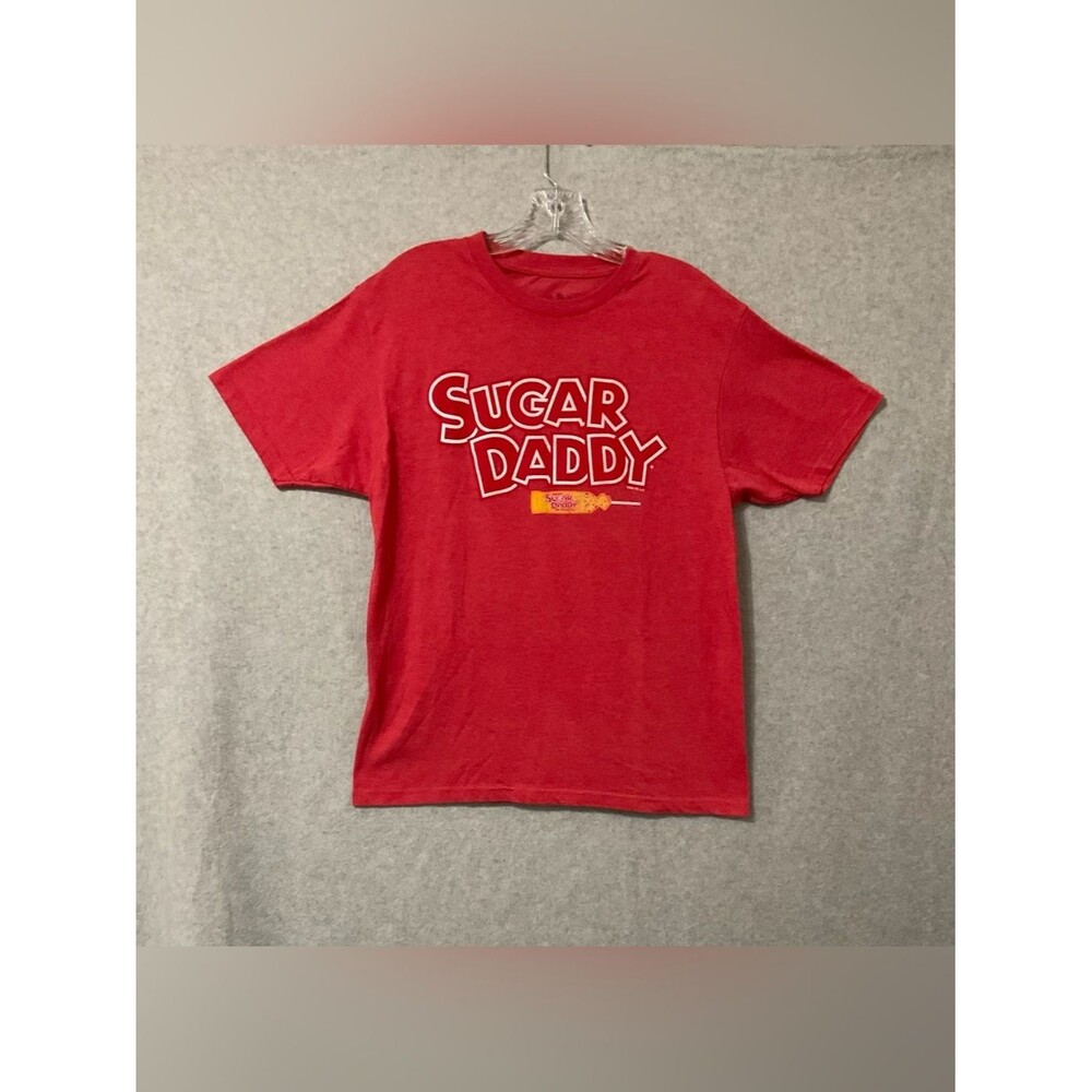Vintage Tee Luv Sugar Daddy Red Graphic Tee for Men's Classic Short Sleeve SZ M
